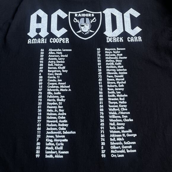 Raider Nation Mens Shirt Extra Large XL Long Sleeve NFL Football Carr Cooper - Picture 4 of 8